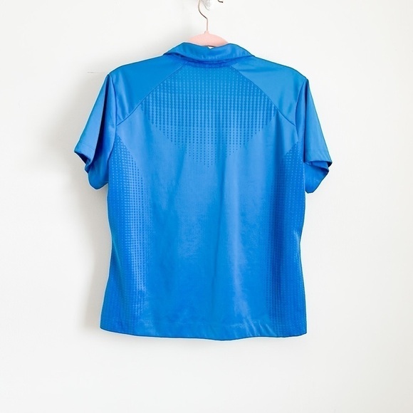 Nike Golf Blue Short sleeve half Zip Dri Fit Top Large - Picture 4 of 5